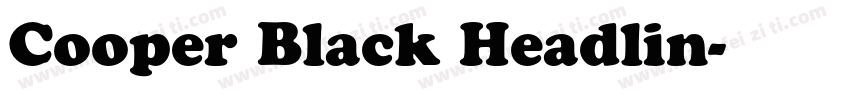 Cooper Black Headlin字体转换